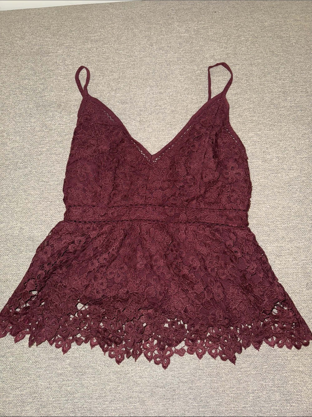 Abercrombie & Fitch Burgundy Lace Camisole